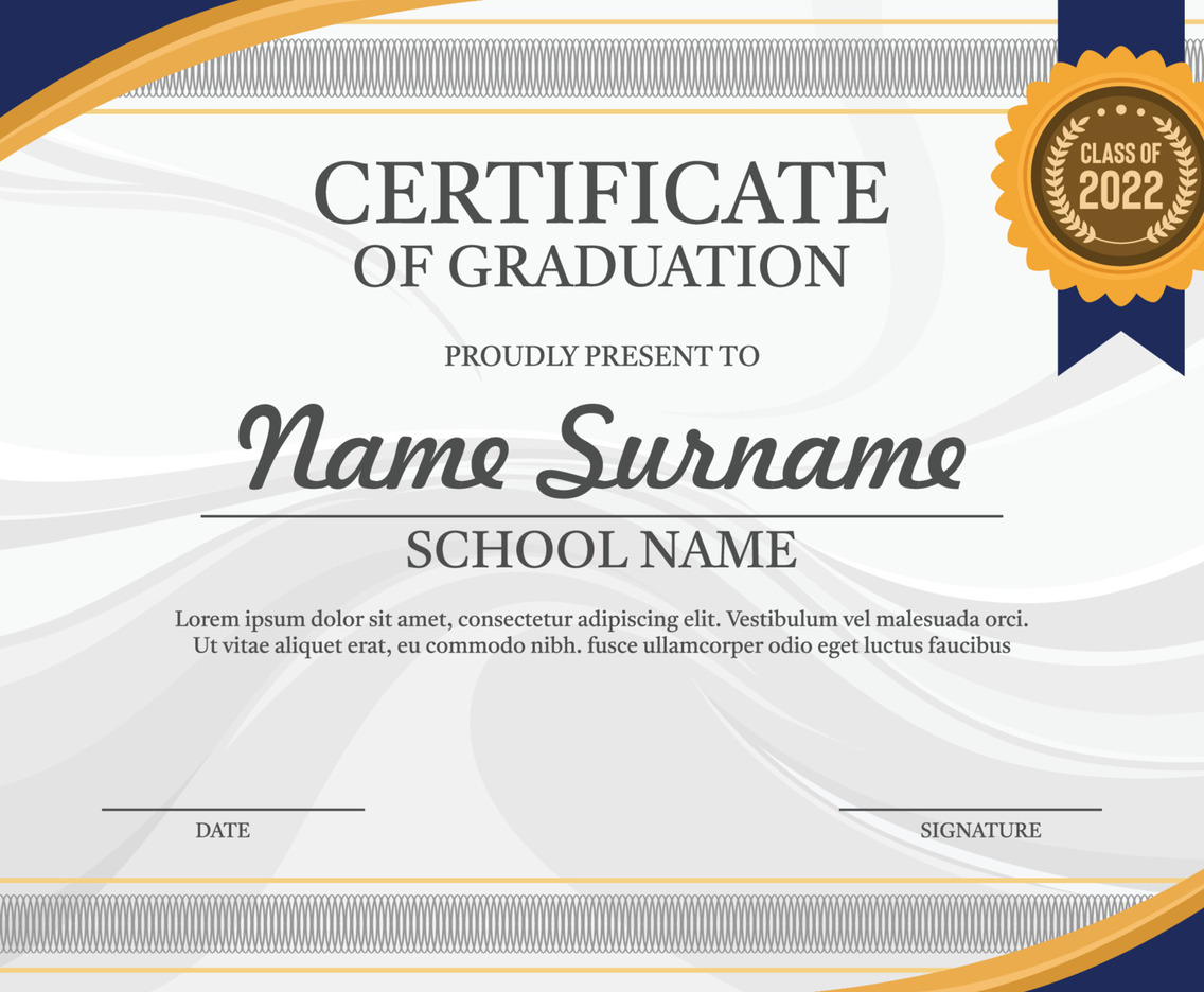 Certificate of Graduation Template