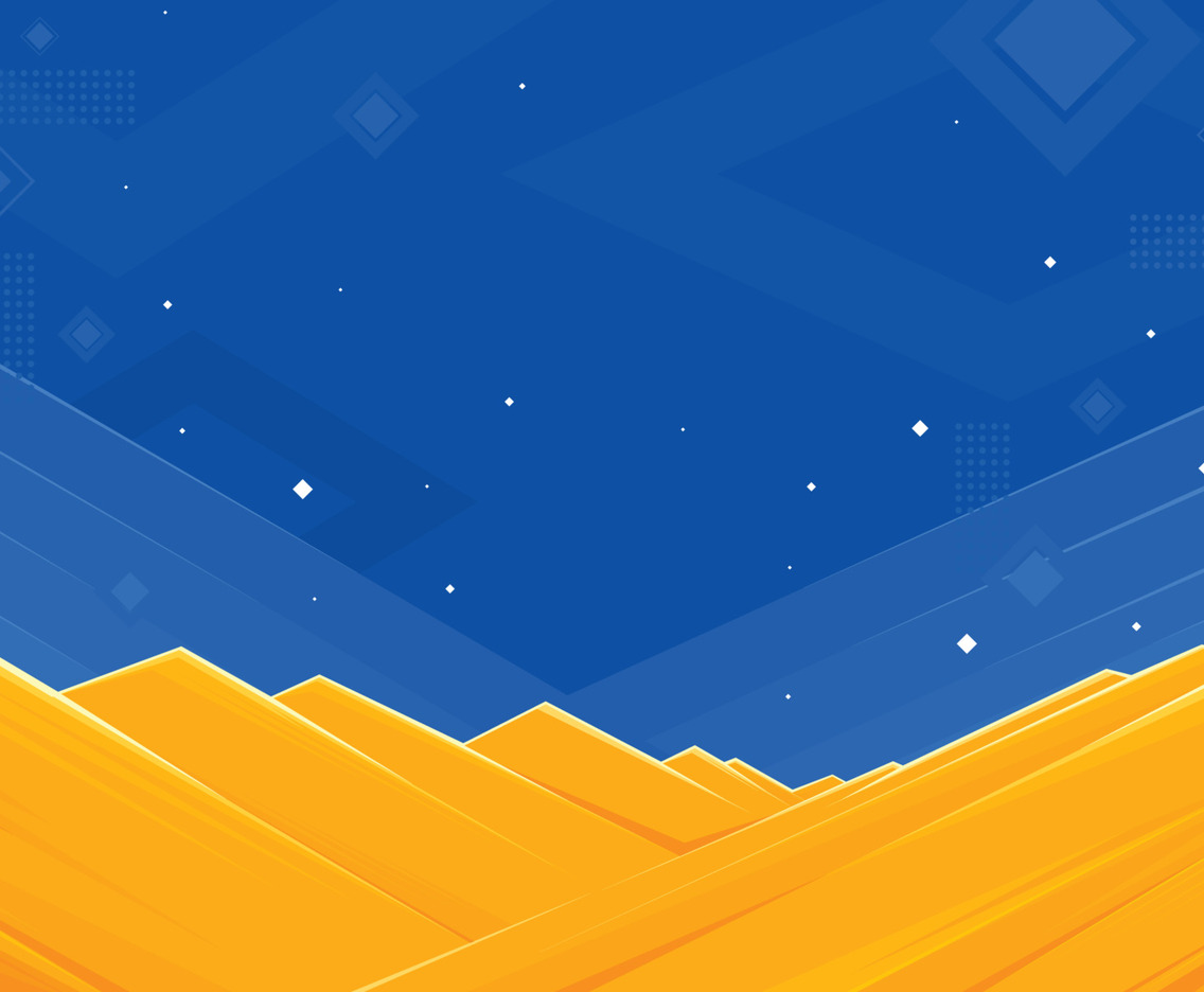 Abstract Landscape Background in Blue and Orange Color