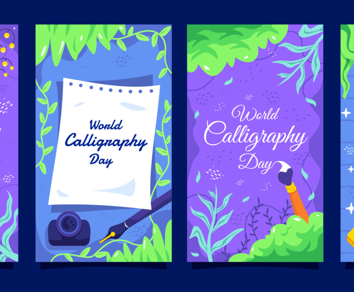 World Calligraphy Day Card Set
