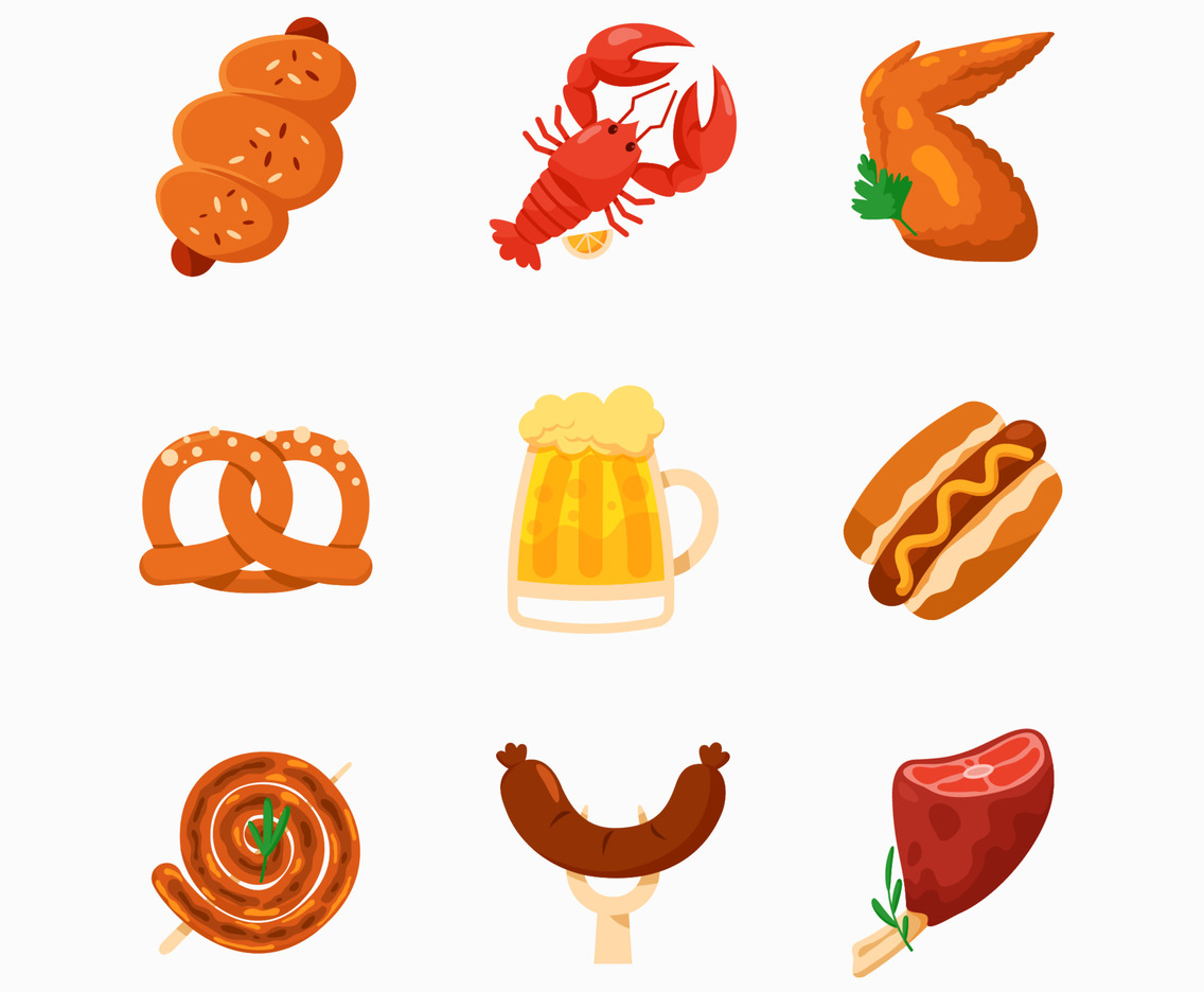 Beer And Food In Oktoberfest