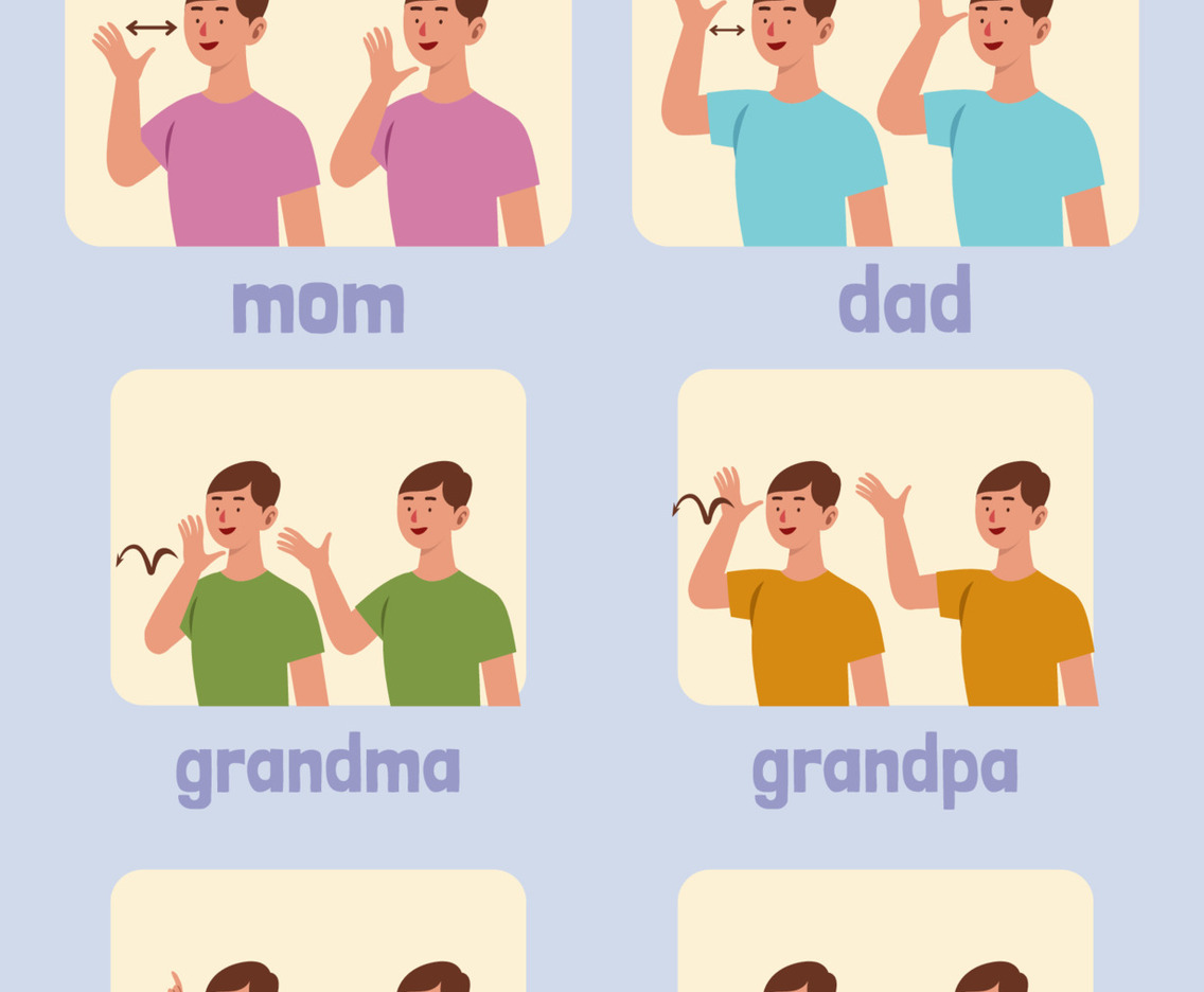 Sign Language For Family Vector Art Graphics Freevector