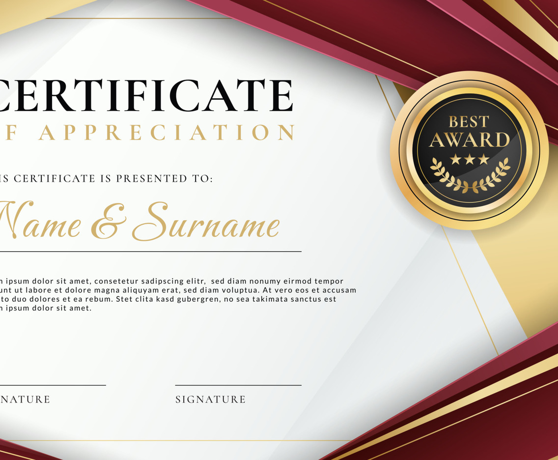 Certificate of Appreciation Template