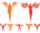 Girls With Wings Silhouettes