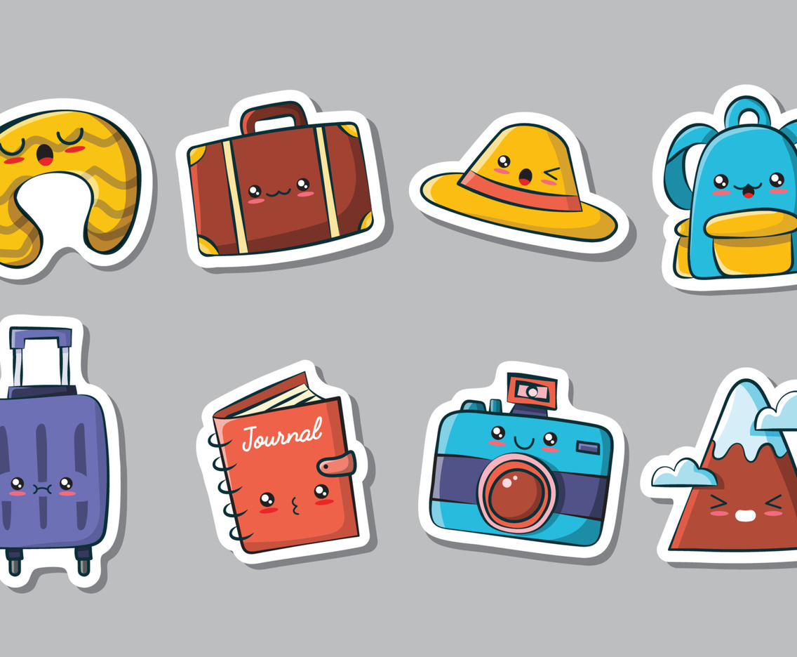 Kawaii Travelling Sticker Collection