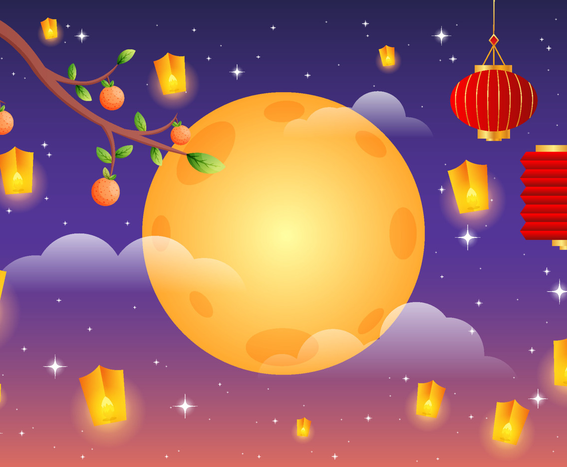 Mid Autumn Festivity Background