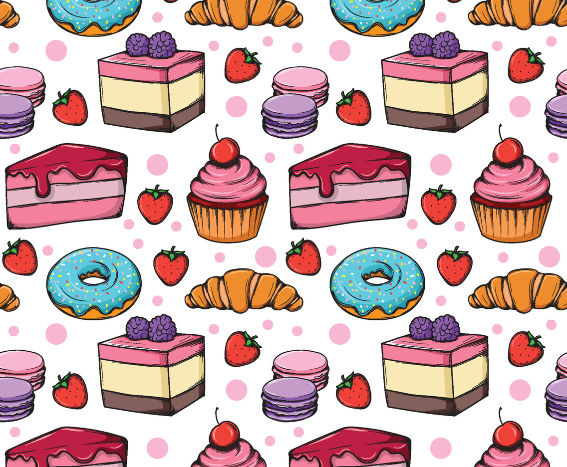 Hand Drawn Dessert Pattern