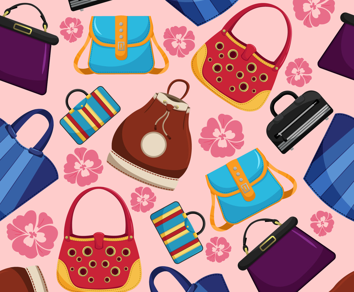 Unique Bags Fashion Seamless Background