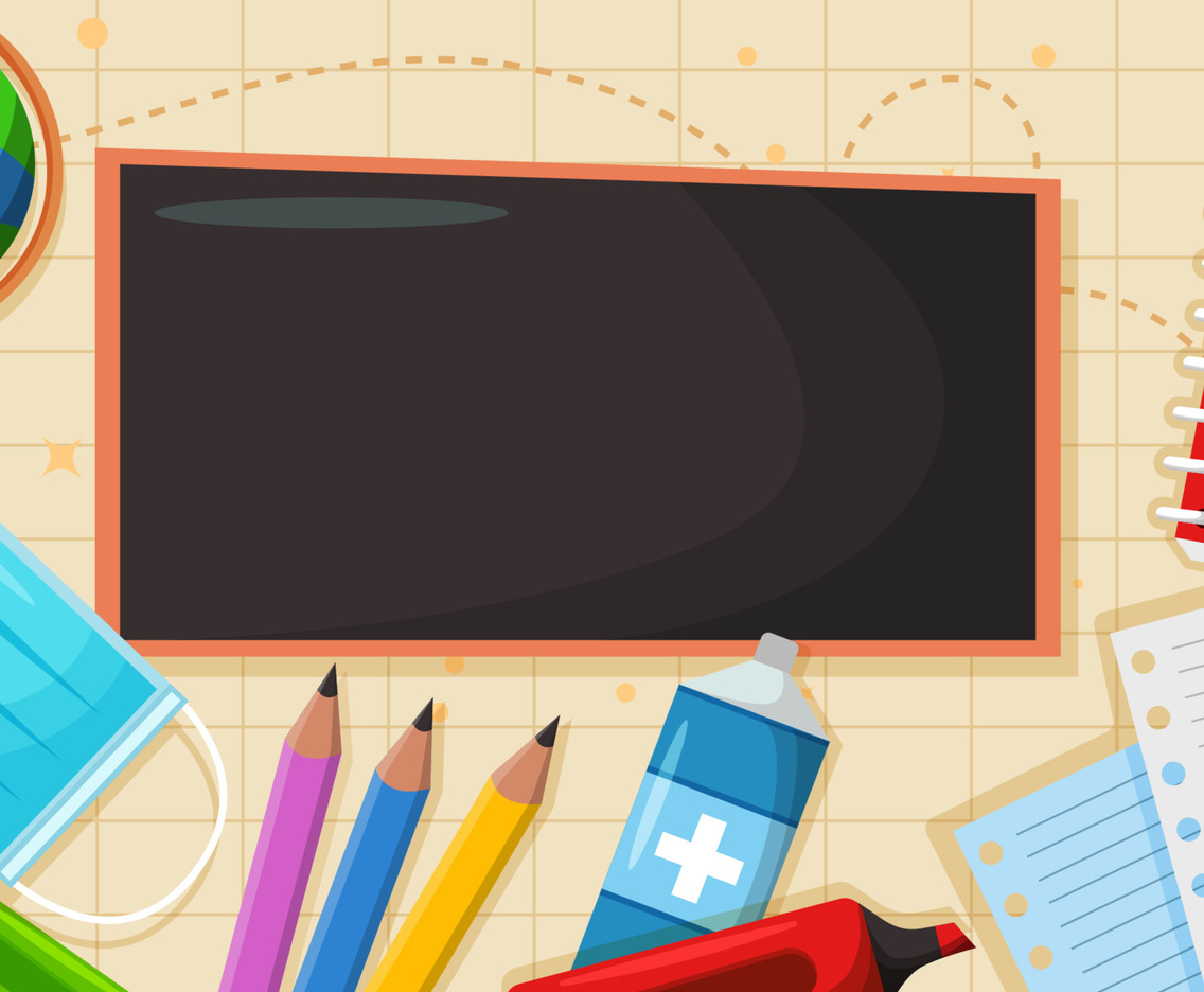 Back to School Background with New Normal Elements