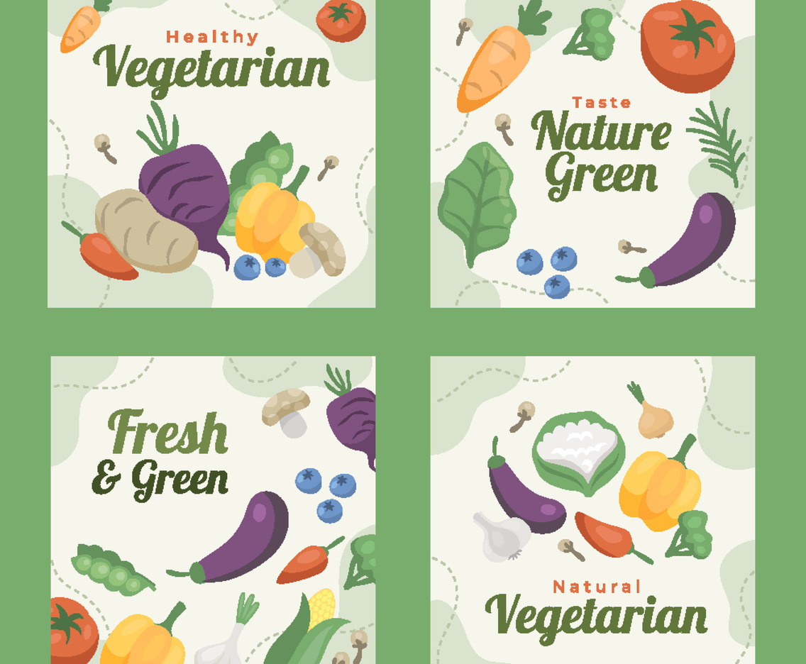 Vegetarian Day Social Media Post Template