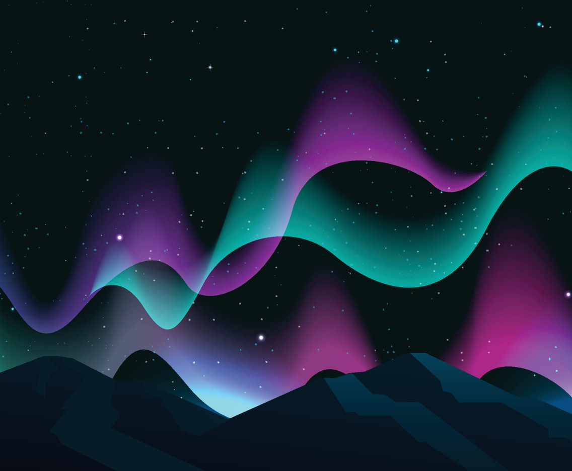 Northern Light Scenery Background