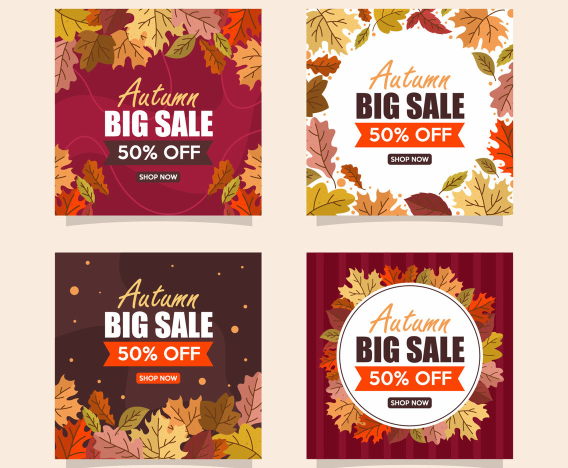 Autumn Sale Social Media Template Collection