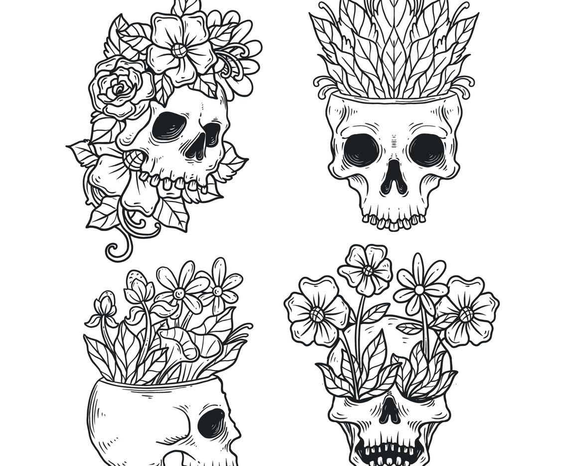 Minimalist Tattoo Skull Concept