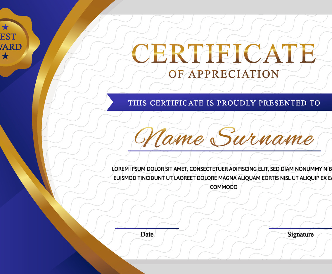 Certificate of Appreciation Template