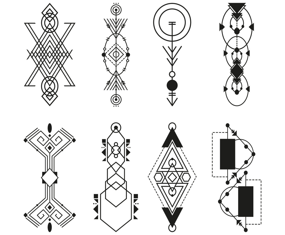 Minimalist Tattoo Geometric Line