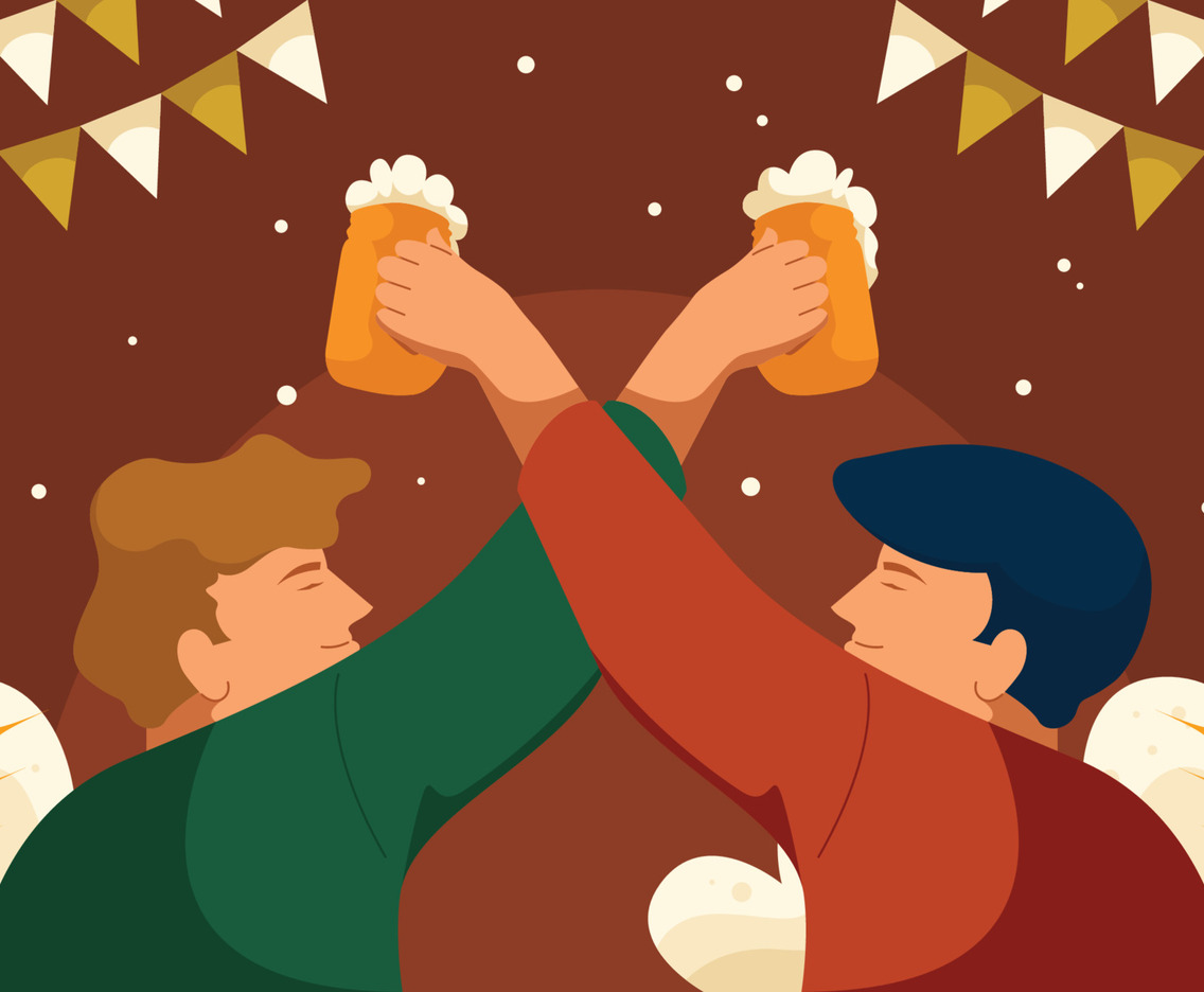 International Beer Day Illustration