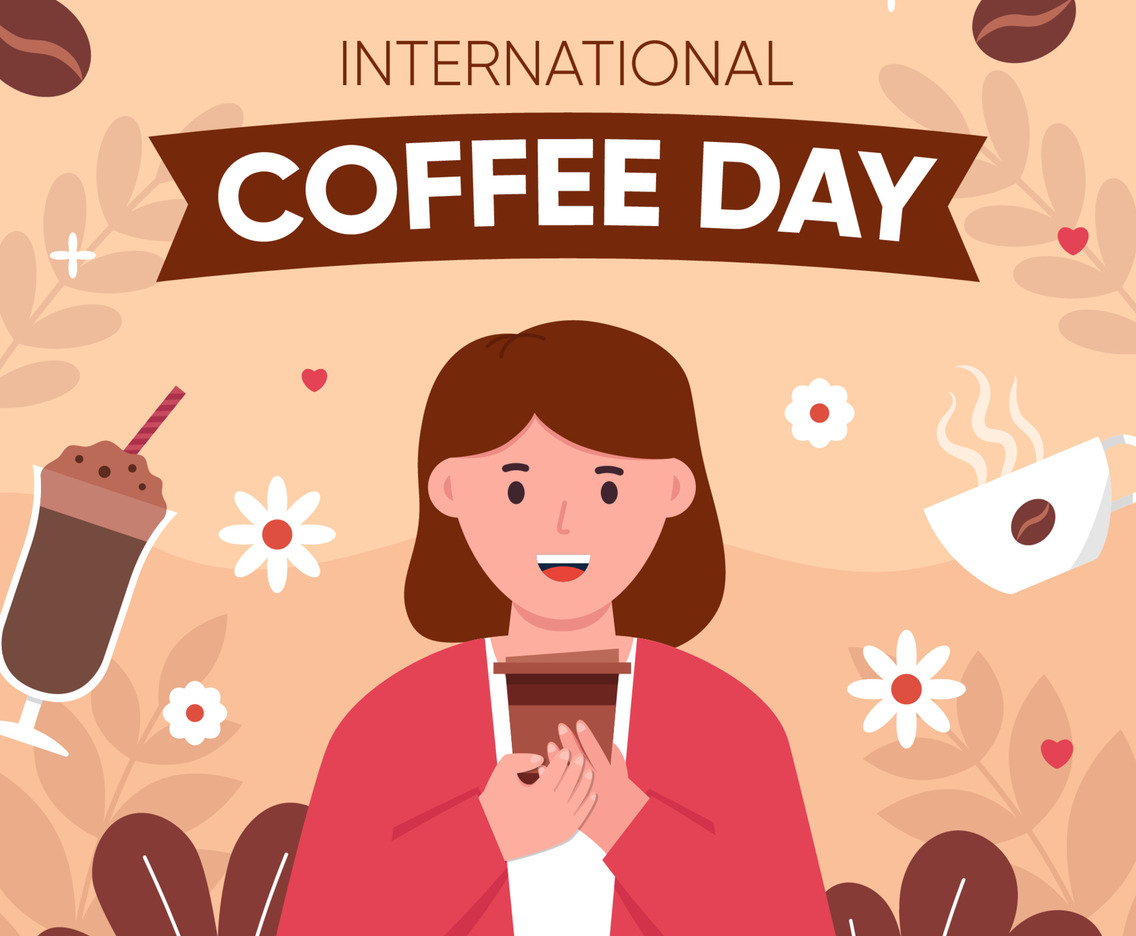 International Coffee Day Celebration for Social Media Post or Feed