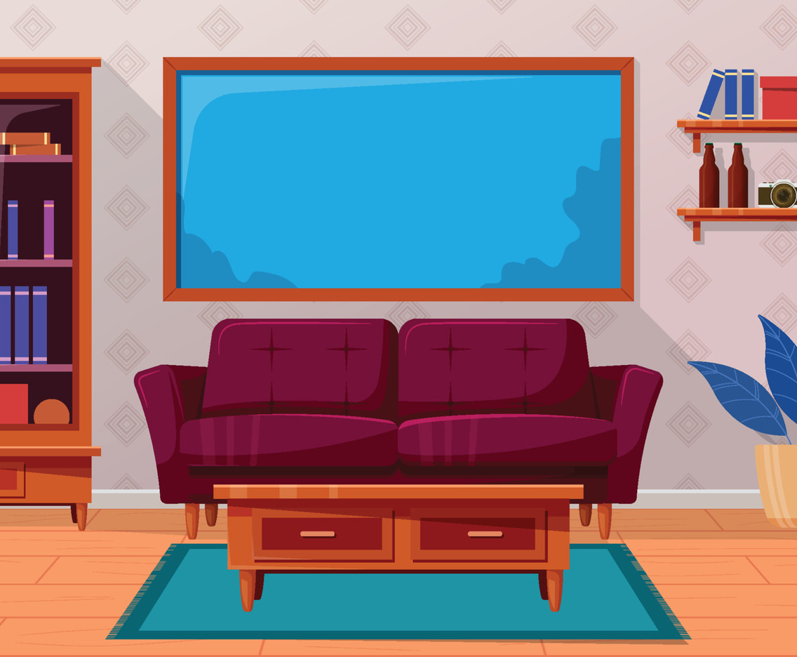 Living Room Interior Design with Furniture