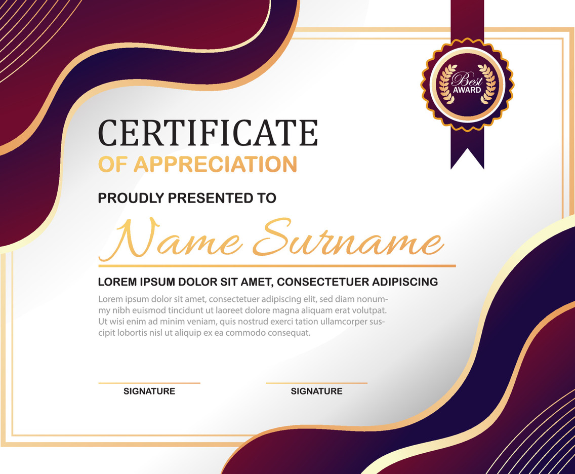 Certificate of Appreciation Template