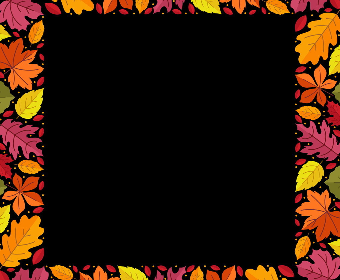Nature Floral Leaves Border Element Background