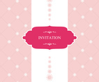 Feminine Pink Invitation Vector