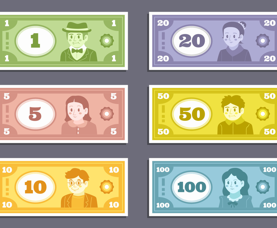Paper Money Fake Elements for Board Games