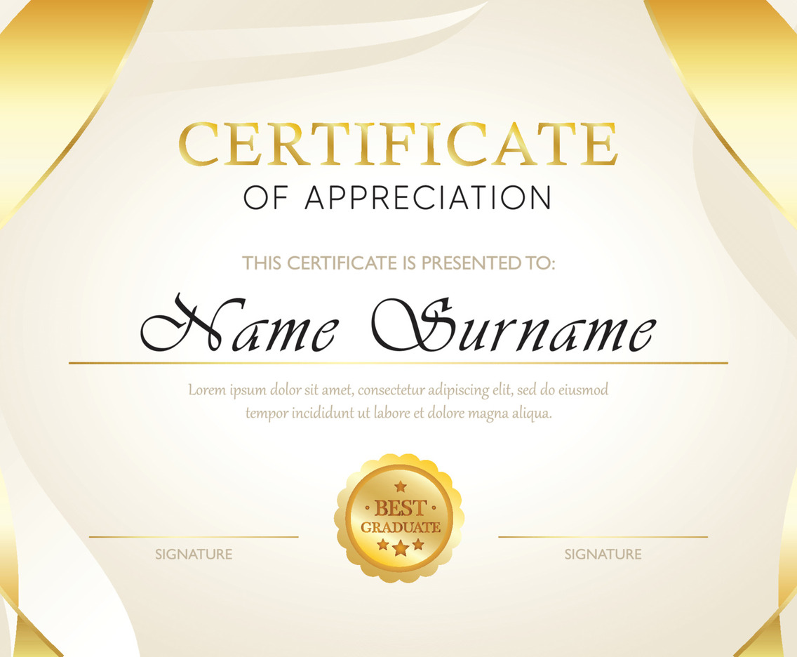 Certificate of Appreciation Template