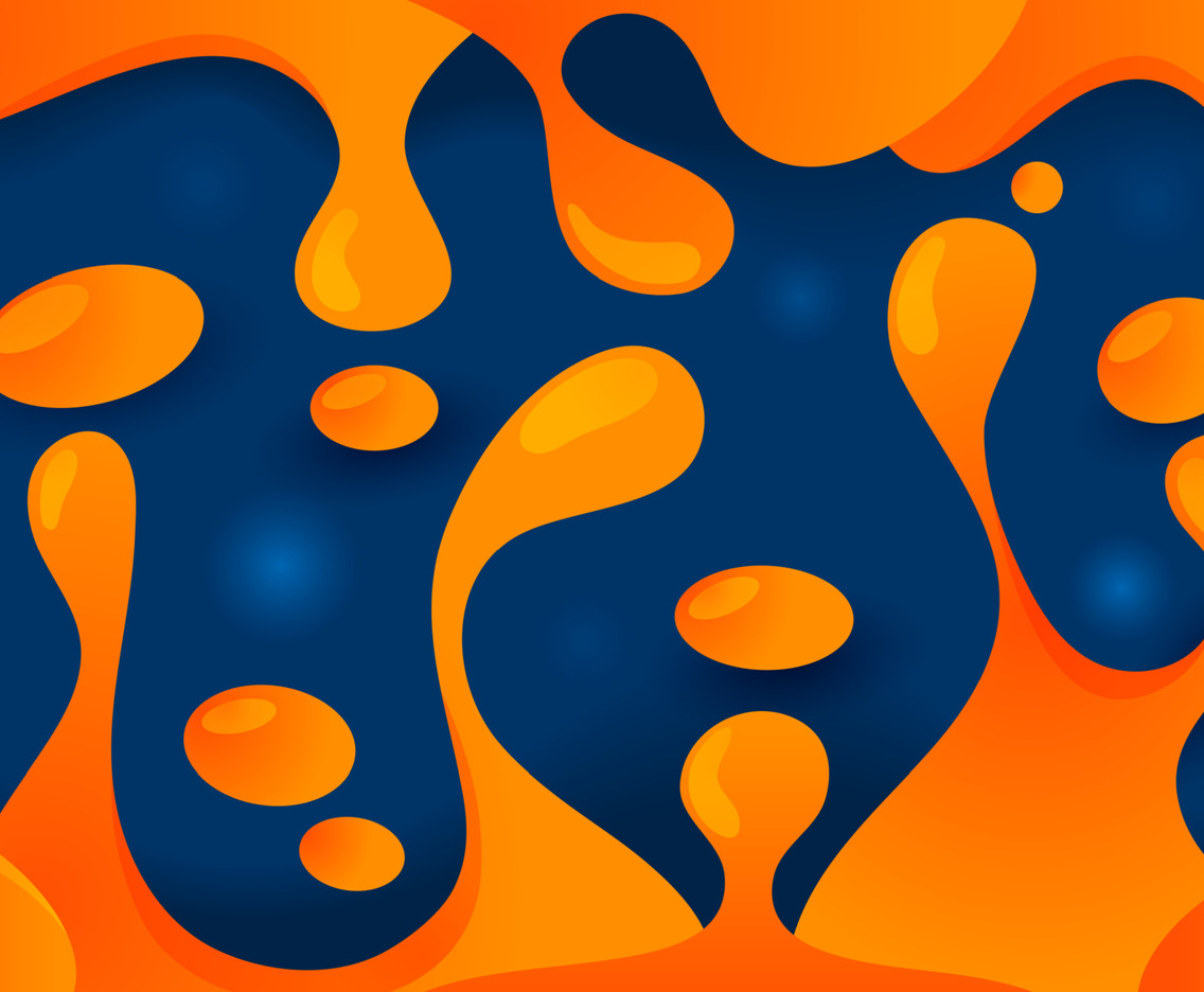 Liquid Abstract Blue Orange
