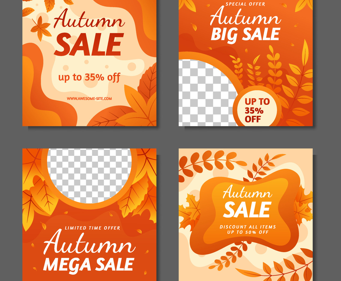 Autumn Fashion Sale Social Media Post Template