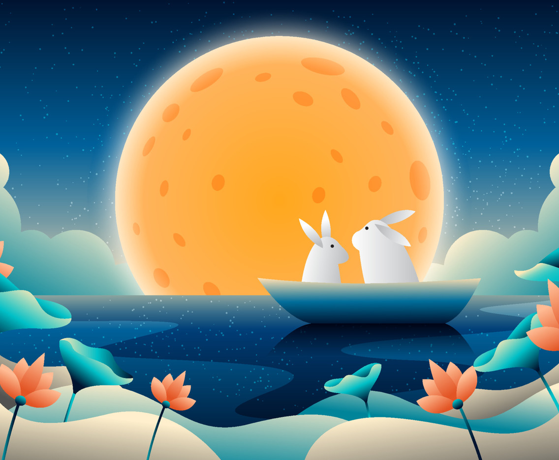 Mid Autumn Scenery Background