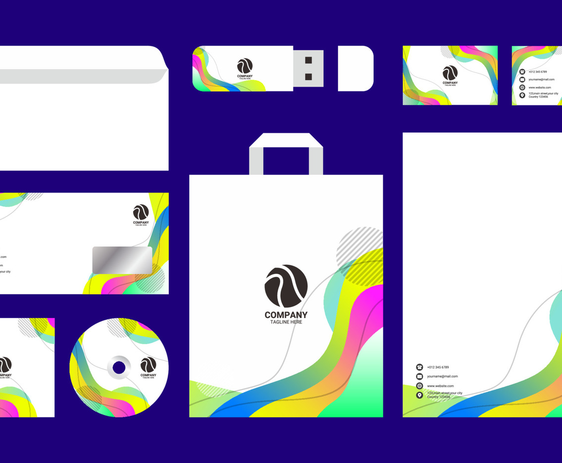 Business Kit With Neon Accent