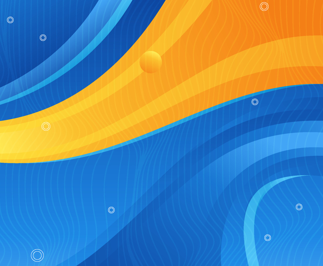 Blue Orange Wavy Background