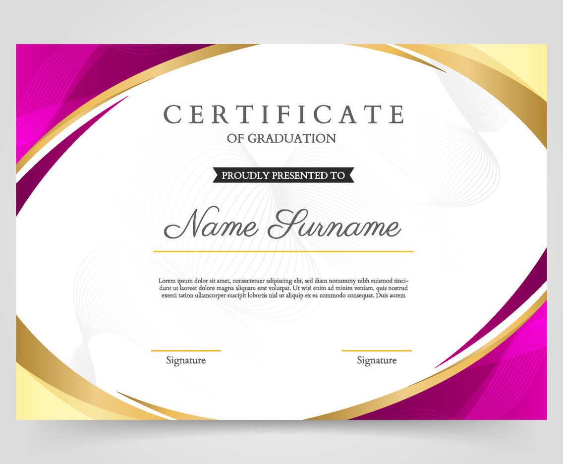 Luxury Graduation Certificate Template
