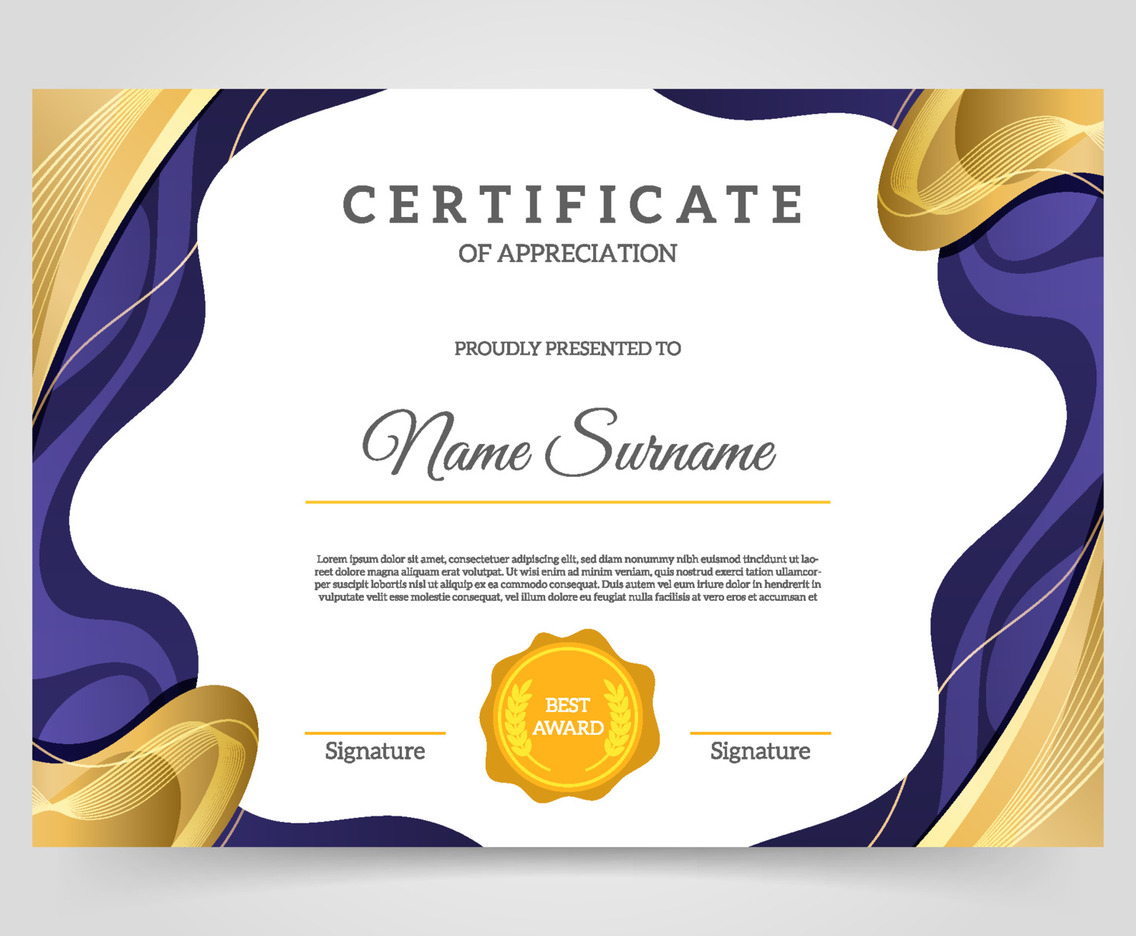 Modern Certificate of Appreciation Professional Template