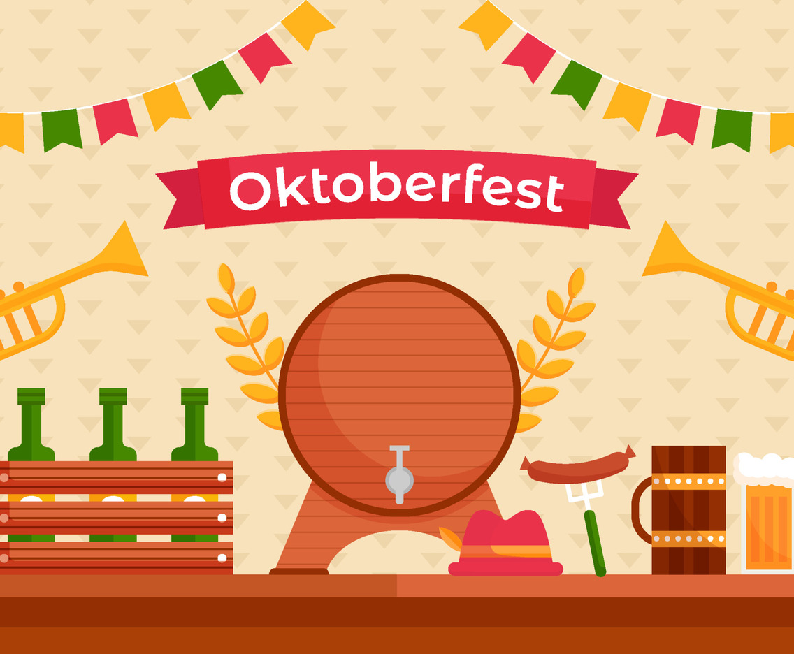 Flat Oktoberfest Background