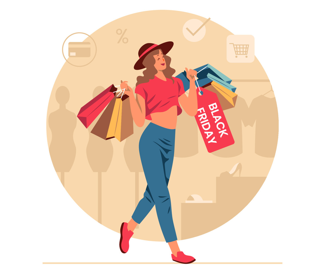 Black Friday Shopper Concept