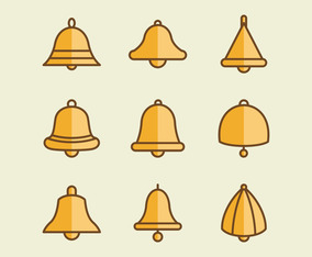 Bell Icon Set Vector Art & Graphics | freevector.com