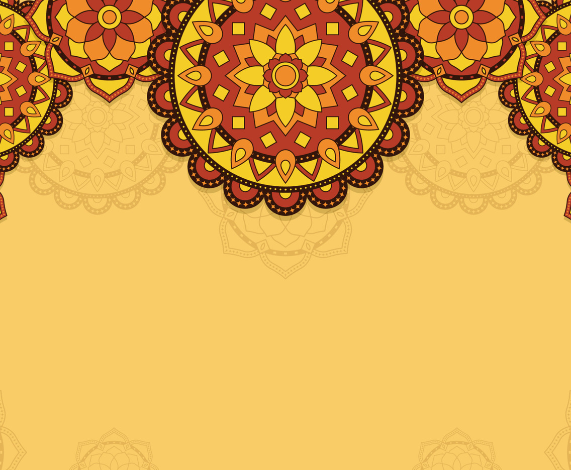 Rangoli Yellow Background