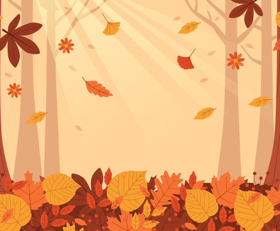 Autumn Fallen Leaves Background