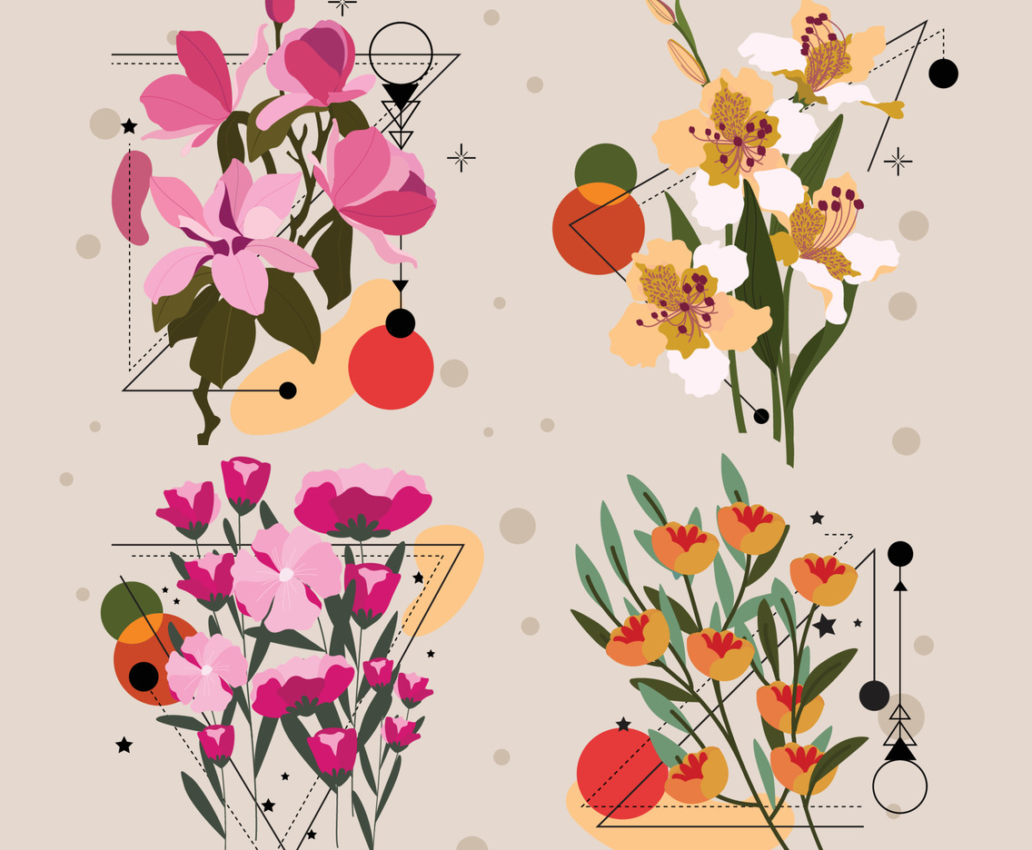 Realistic Floral Tattoo Design