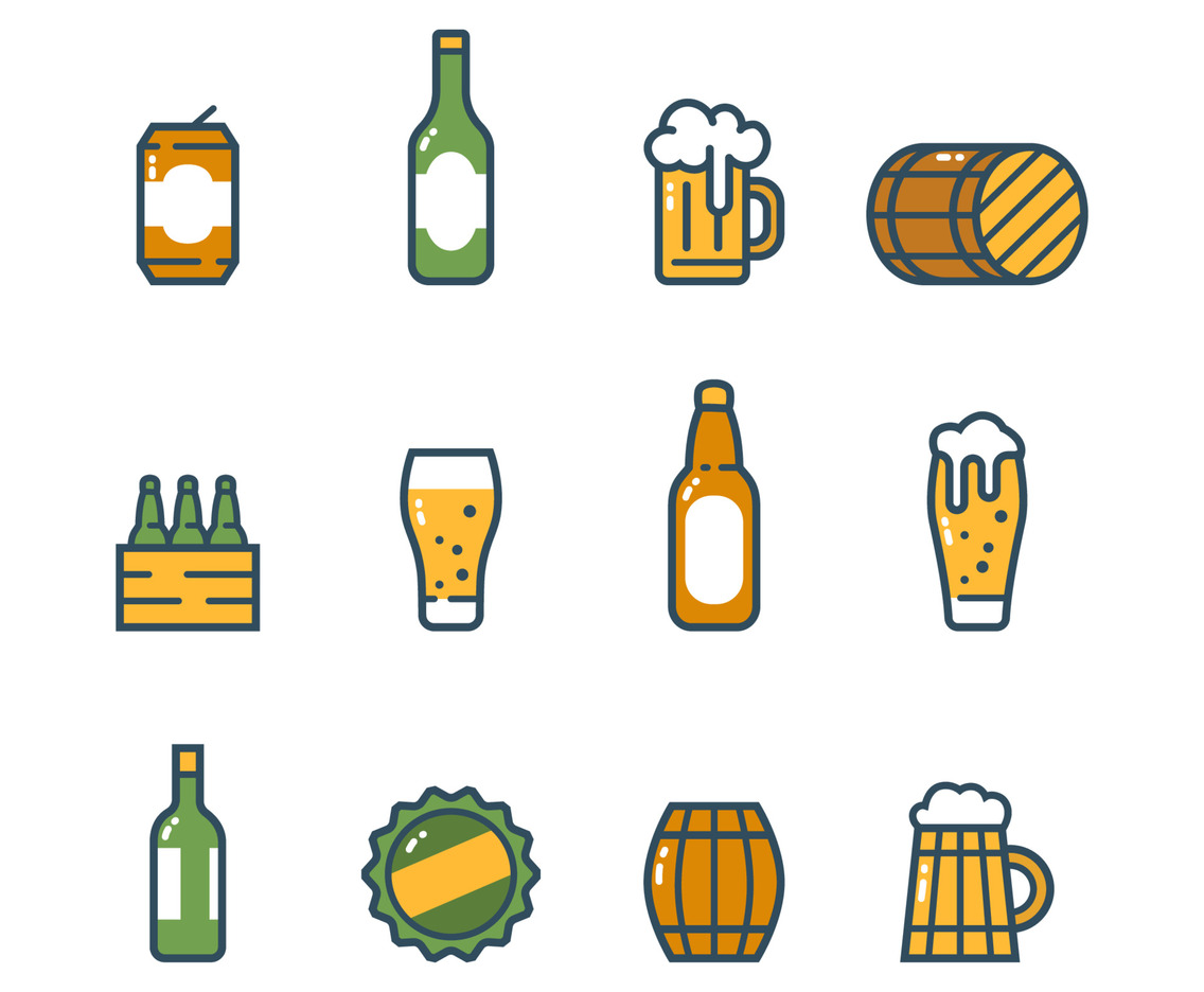 Set of Oktoberfest Beer Icon