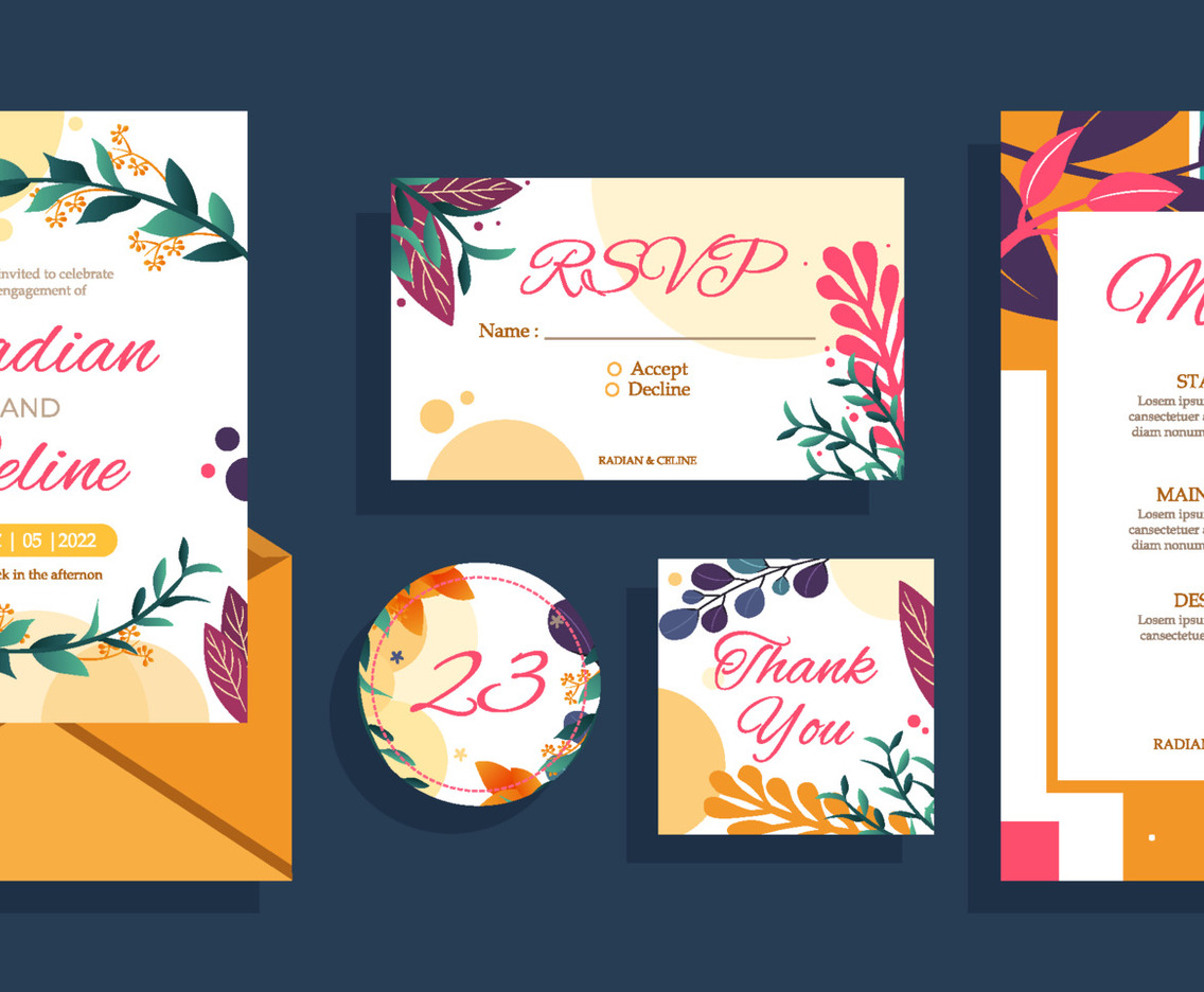 Contemporary Wedding Invitation