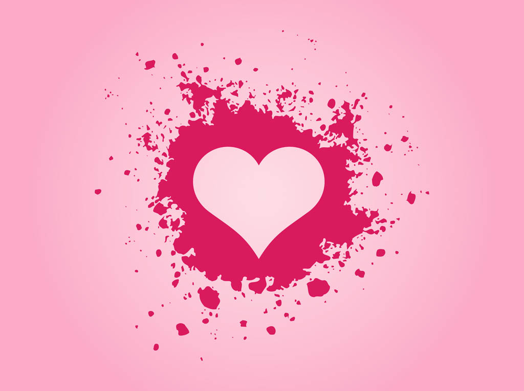 Pink Grunge Heart