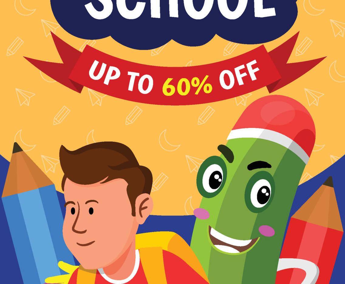 Back To School Sale Vertical Poster