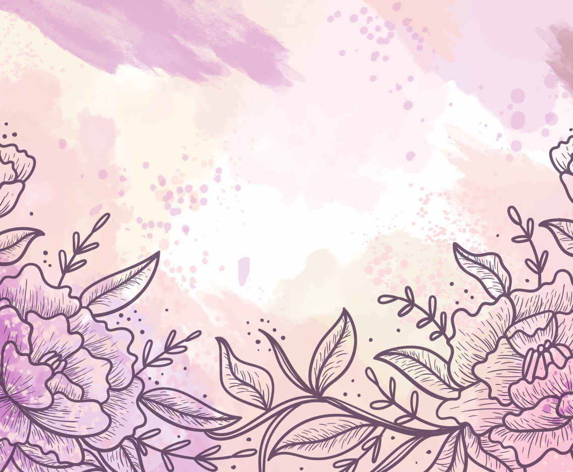 Hand Drawn Realistic Floral Background