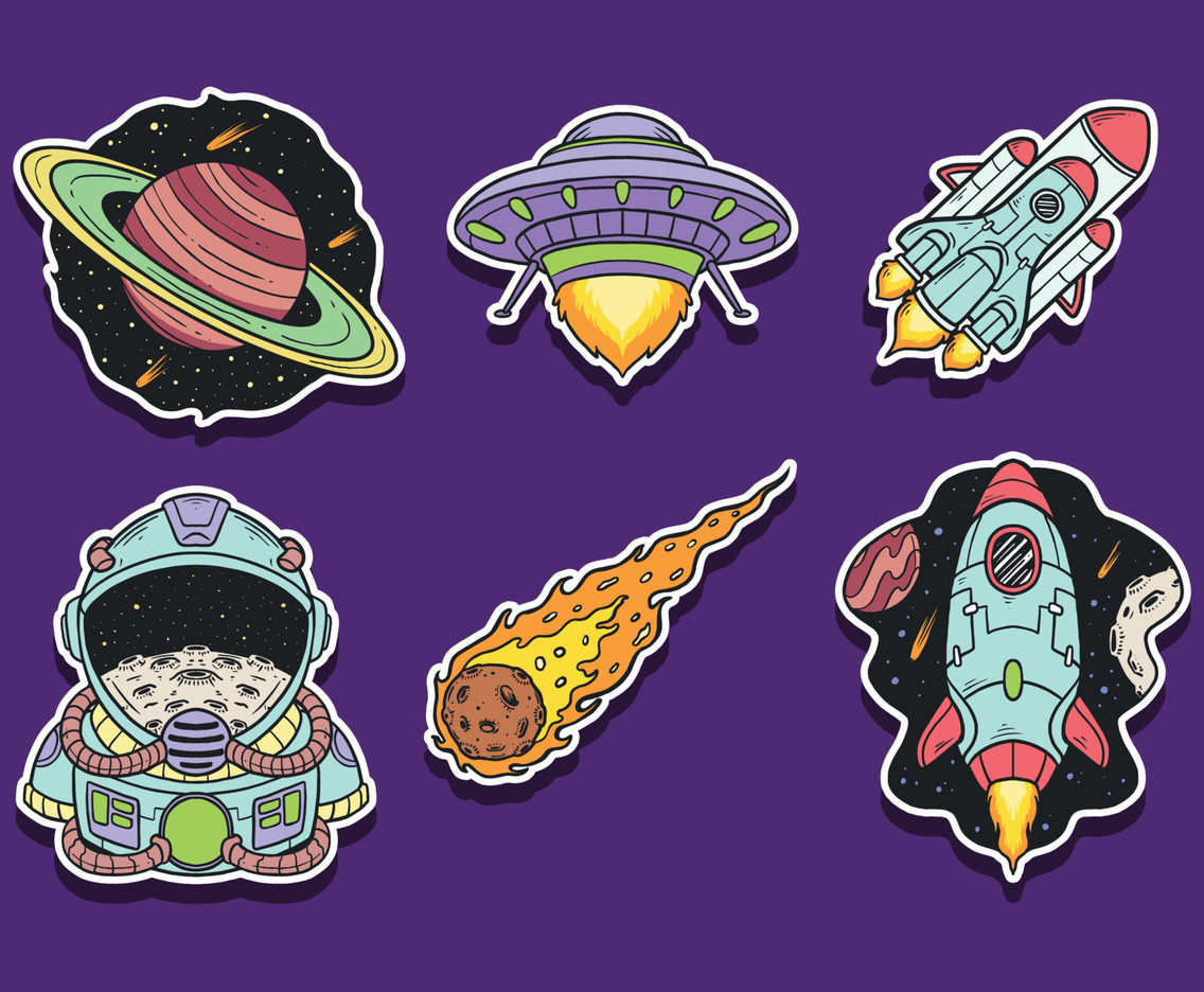 Outer Space Tattoo Set