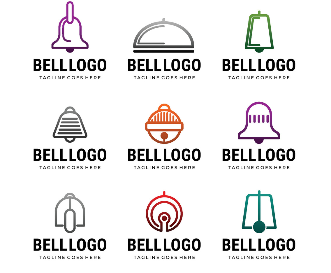 Simple Bell Logo Set