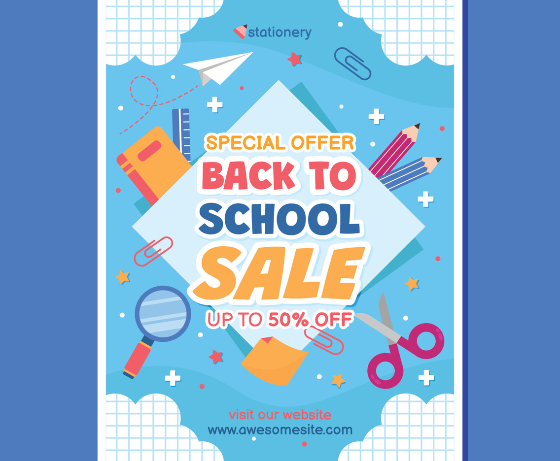 Back To School Poster Template