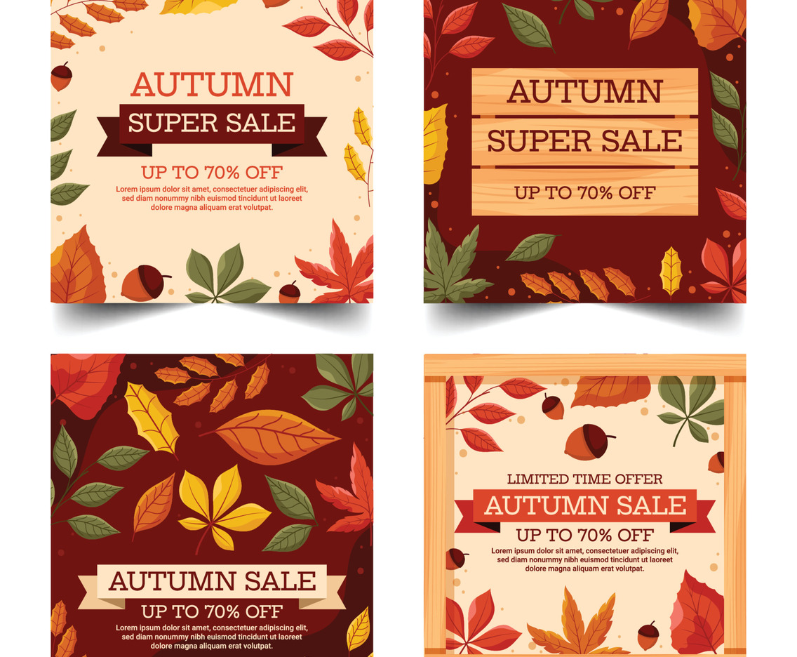 Autumn Sale Social Media Post Template