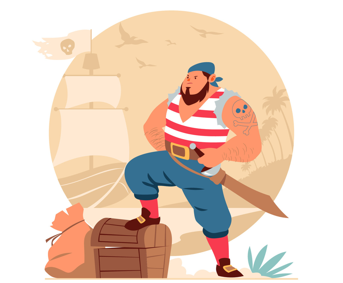 Pirate at the Beach Concept
