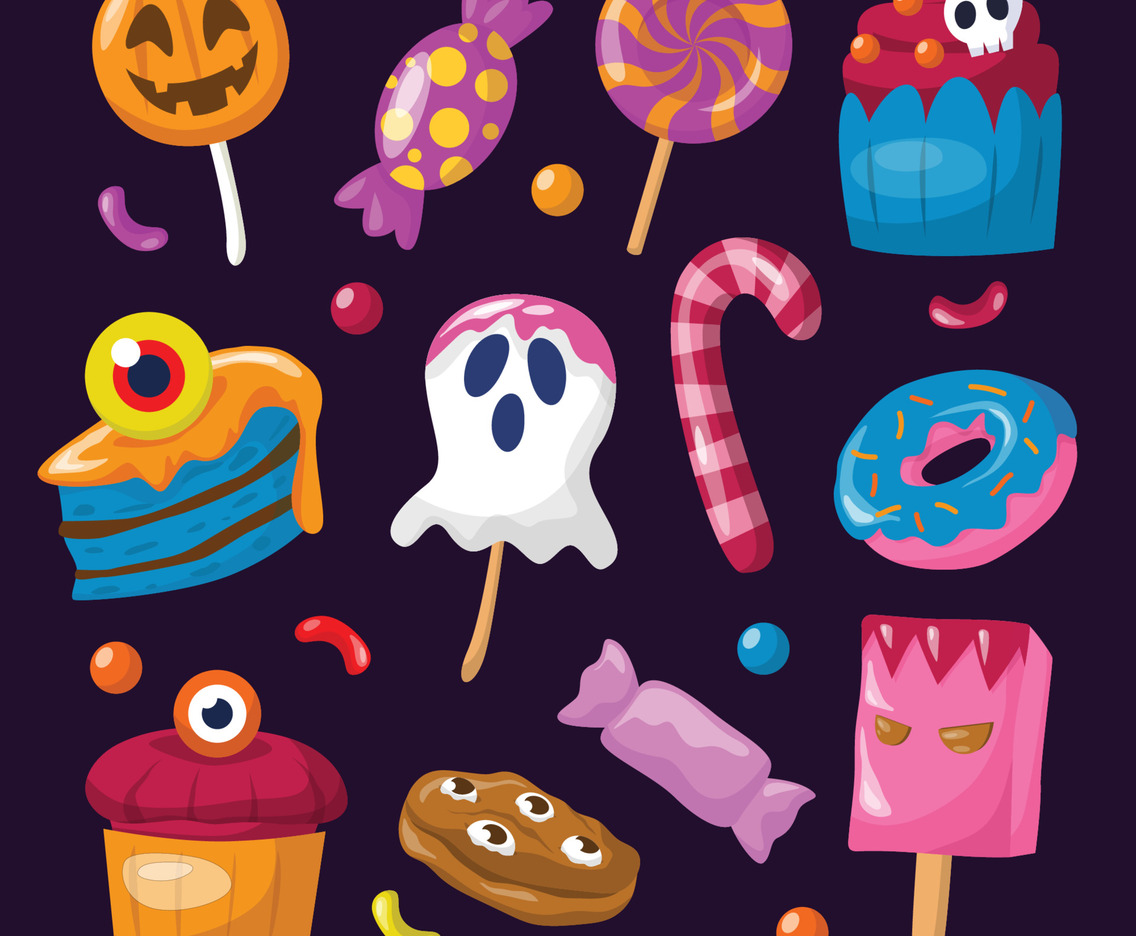 Halloween Trick Or Treat Icon Set